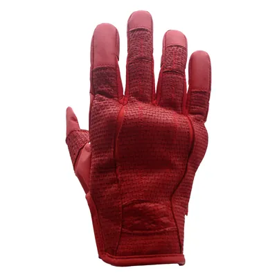 GUANTES PIEL PROTECCION MOLDE DE NUDILLOS REFUERZO EN PALMA TOUCH SCREEN RESISTENTE A LA ABRASION ROJO/BLANCO TALLA M
