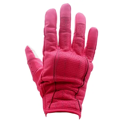 GUANTES PIEL PROTECCION MOLDE DE NUDILLOS REFUERZO EN PALMA TOUCH SCREEN RESISTENTE A LA ABRASION ROSA/BLANCO TALLA L
