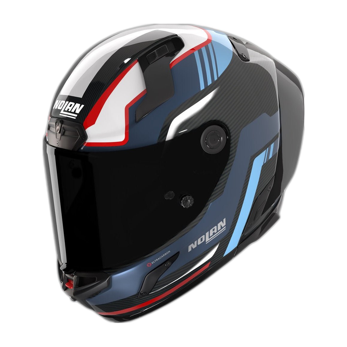 CASCO X-804 RS ULTRA CARBON PIEGA 366 CARBONO/AZUL/RJO L NOLAN