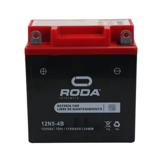 ACUMULADOR SELLADO SMF (12N5-4B) RODA 12V 5A AGM