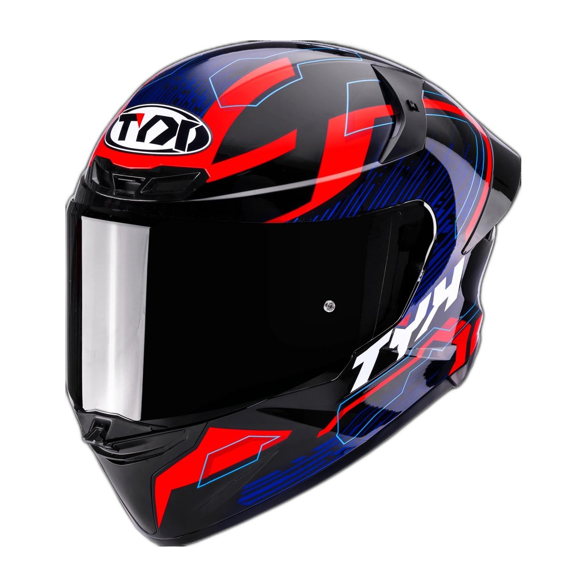 CASCO KYT SPEEDING BLACK/RED/BLUE L