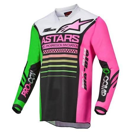 JERSEY PARA MOTOCROSS KID RACER COMPASS NGO/VDE/ROS FLUO XXS