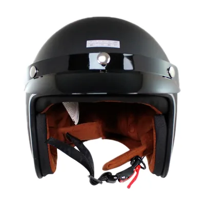 CASCO 3/4 CERTIFICADO DOT TALLA EG NEGRO MATE