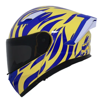 CASCO RODA FORCE EVO AMARILLO SAVAGE XL ABATIBLE MICA HUMO SVS