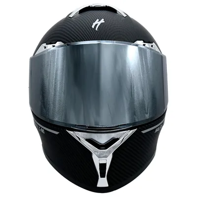 CASCO PARA MOTOCICLISTA ABATIBLE HALF TALLA XL CERTIFICADO DOT NEGRO MATE REVO VISOR ESPEJO LENTE HUMO