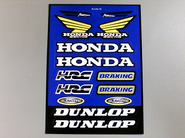 CALCOMANIA HONDA B PLANILLA