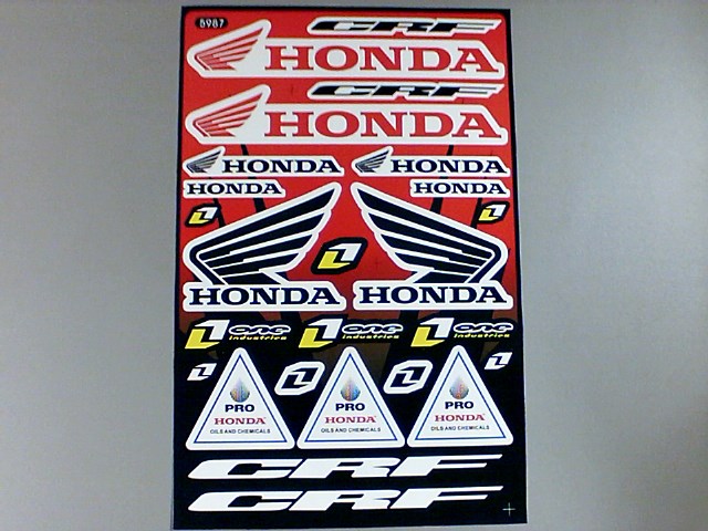 CALCOMANIA HONDA PLANILLA GRANDE