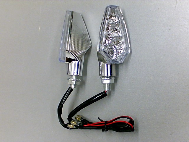 DIRECCIONAL JSMX JGO LED METAL CROMO PAR LUZ AMARILLA Y AZUL