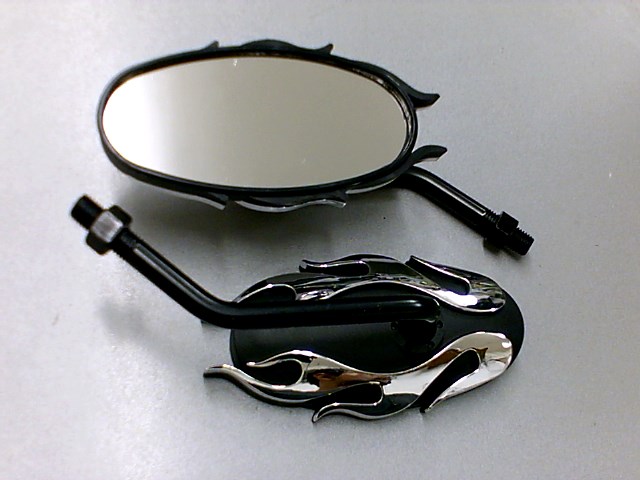ESPEJOS (JGO) FLAMAS COLOR PLATA