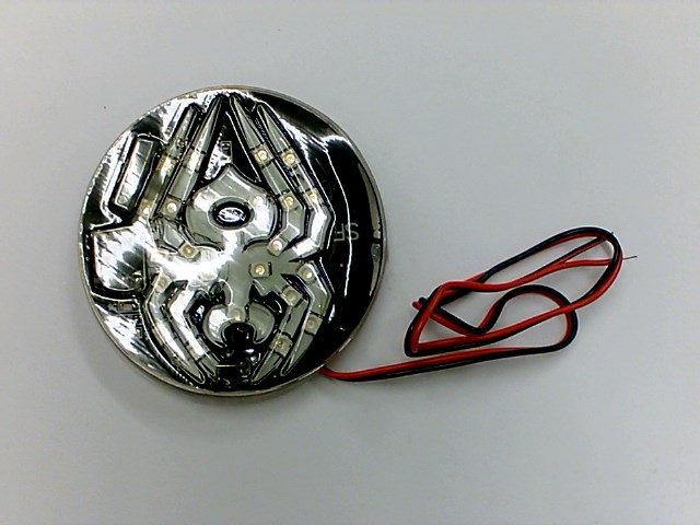 FOCO CALAVERA ESTROBO LED DECORADO MOD. ARAŃA