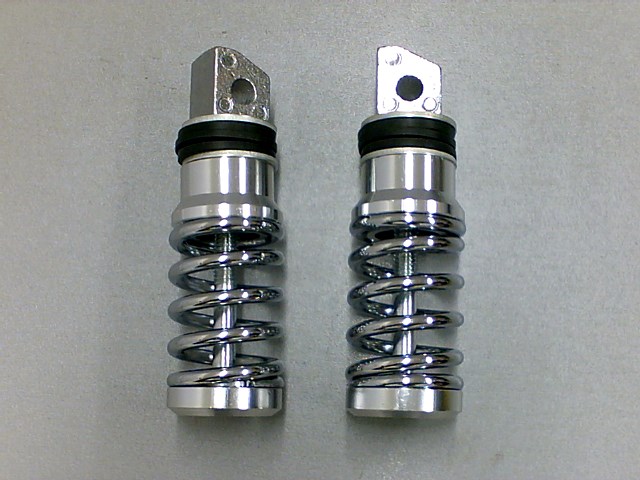 POSAPIE TRAS DE ALUMINIO ( JGO ) DISEŃO RESORTE EN COLOR BLACO/PLATA