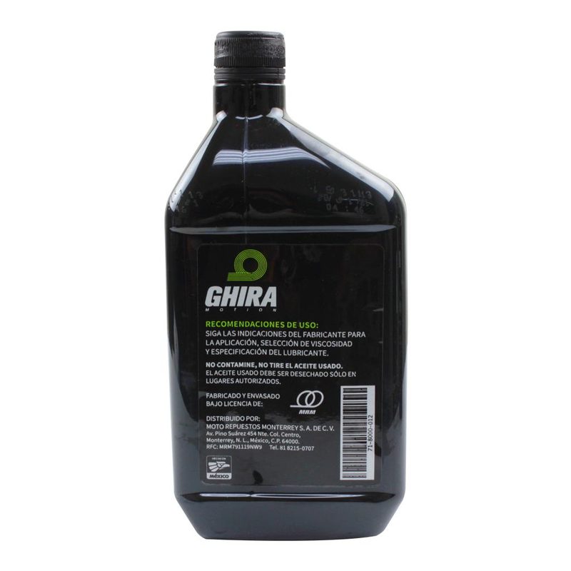 ACEITE GHIRA MOTO 4T SF 20W50 MINERAL 0.946L (C/12)